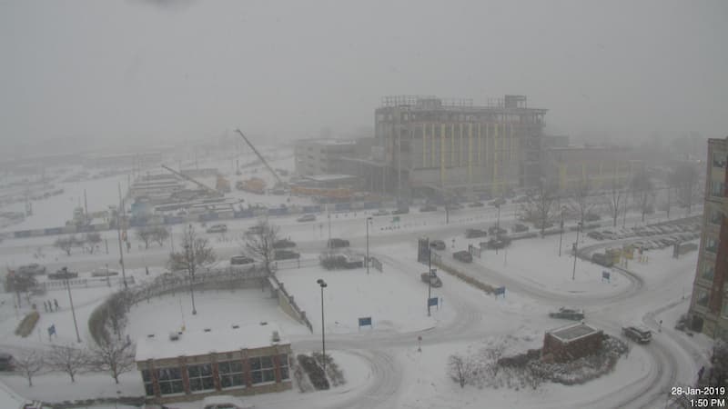 iBEAM Construction Camera in blizzard