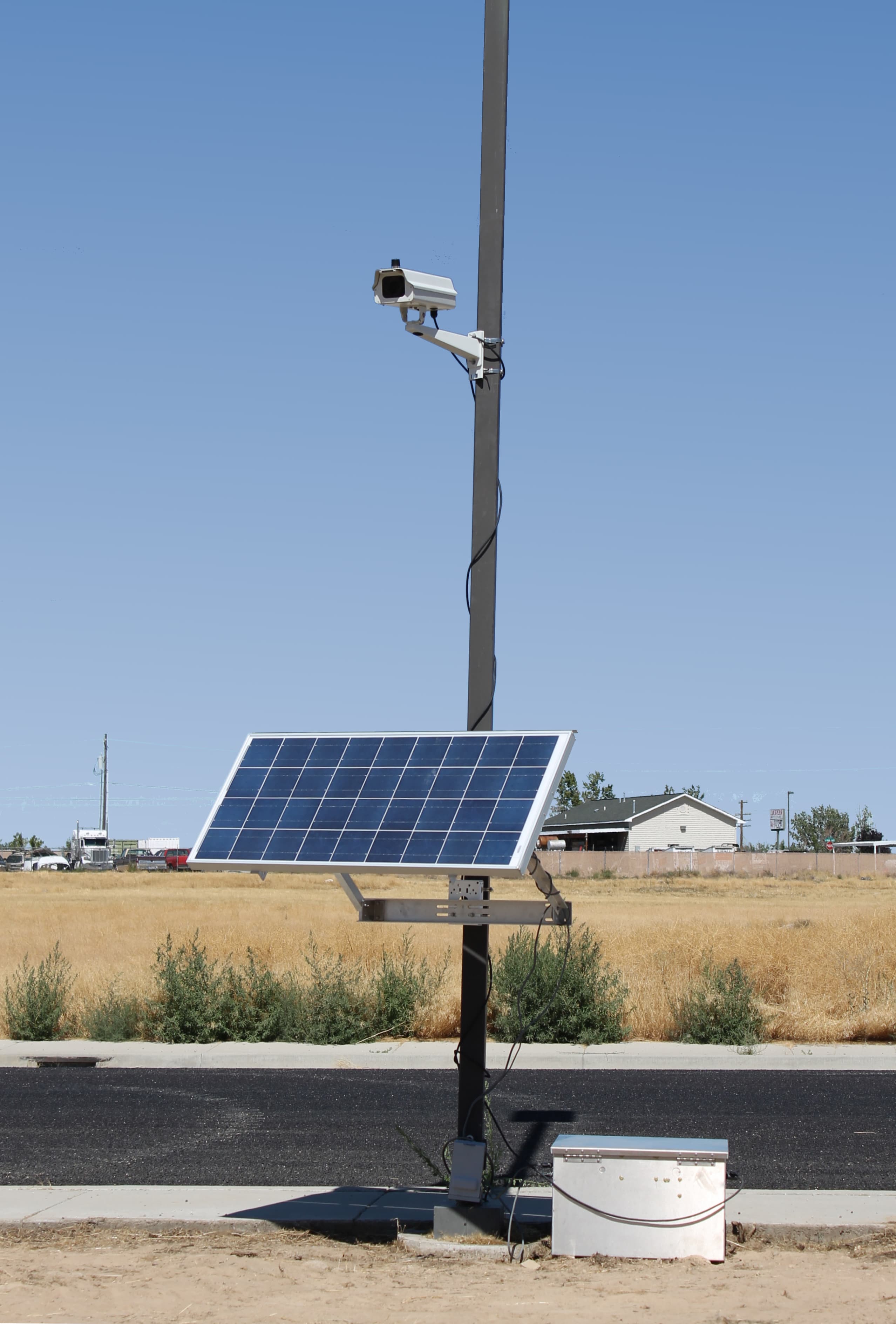 iBEAM Construction Camera with solar power mounted