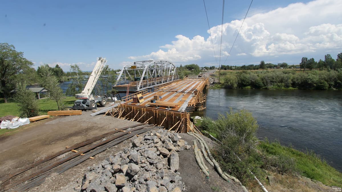 Construction camera time-lapse of bridge