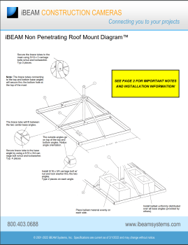 Non-penetrating roof mount install diagram