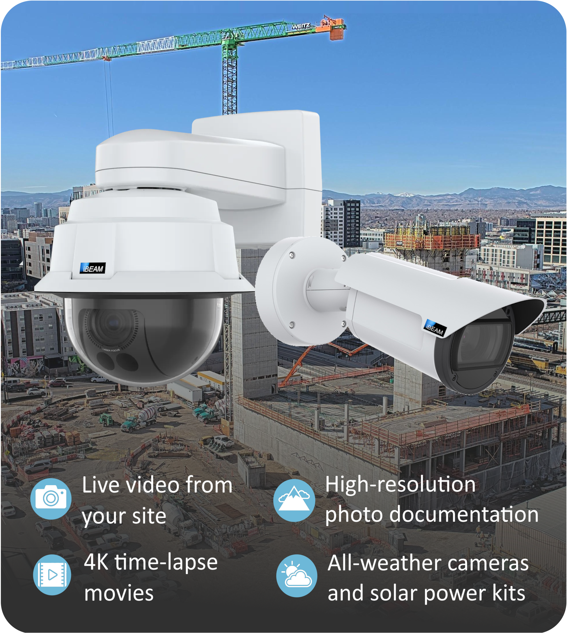 iBEAM Fixed and PTZ construction cameras