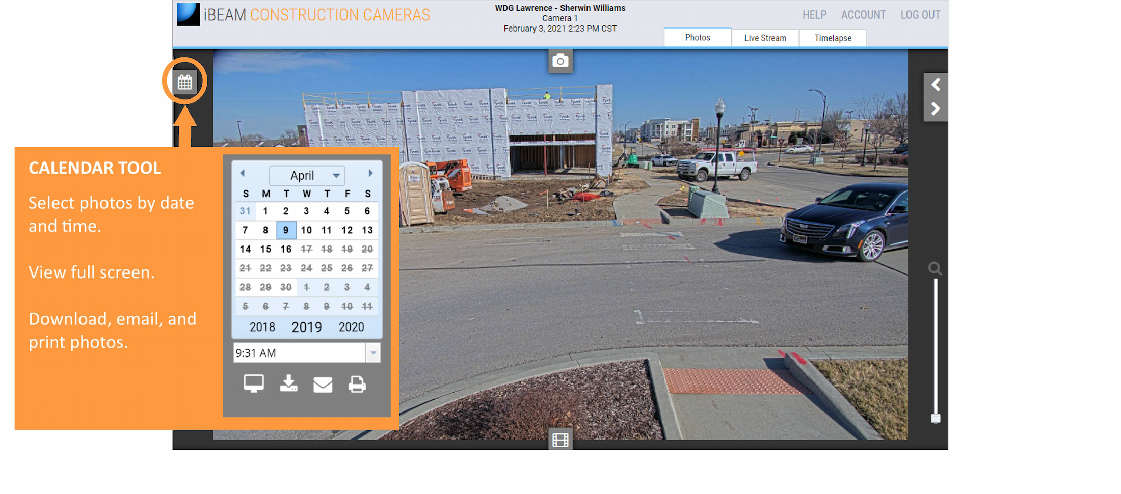Calendar tool