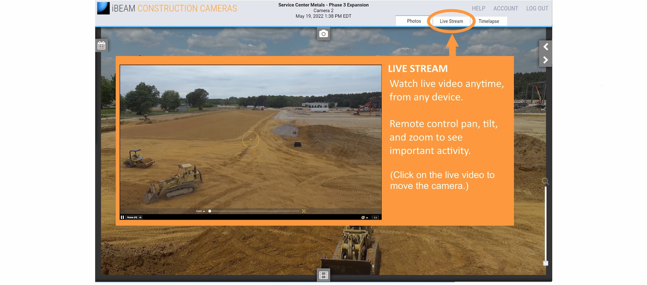 Live Stream Menu