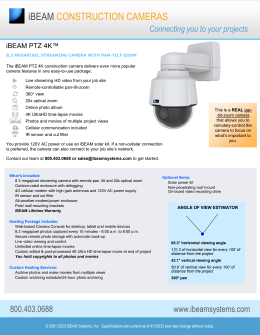iBEAM PTZ 4K construction camera information