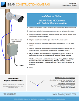 iBEAM Fixed 4K contruction camera installation guide