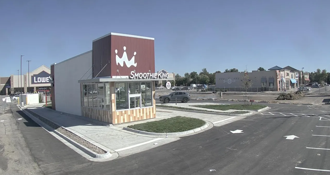 Construction camera installed on retail project