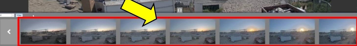 iBEAM timeline filtered images