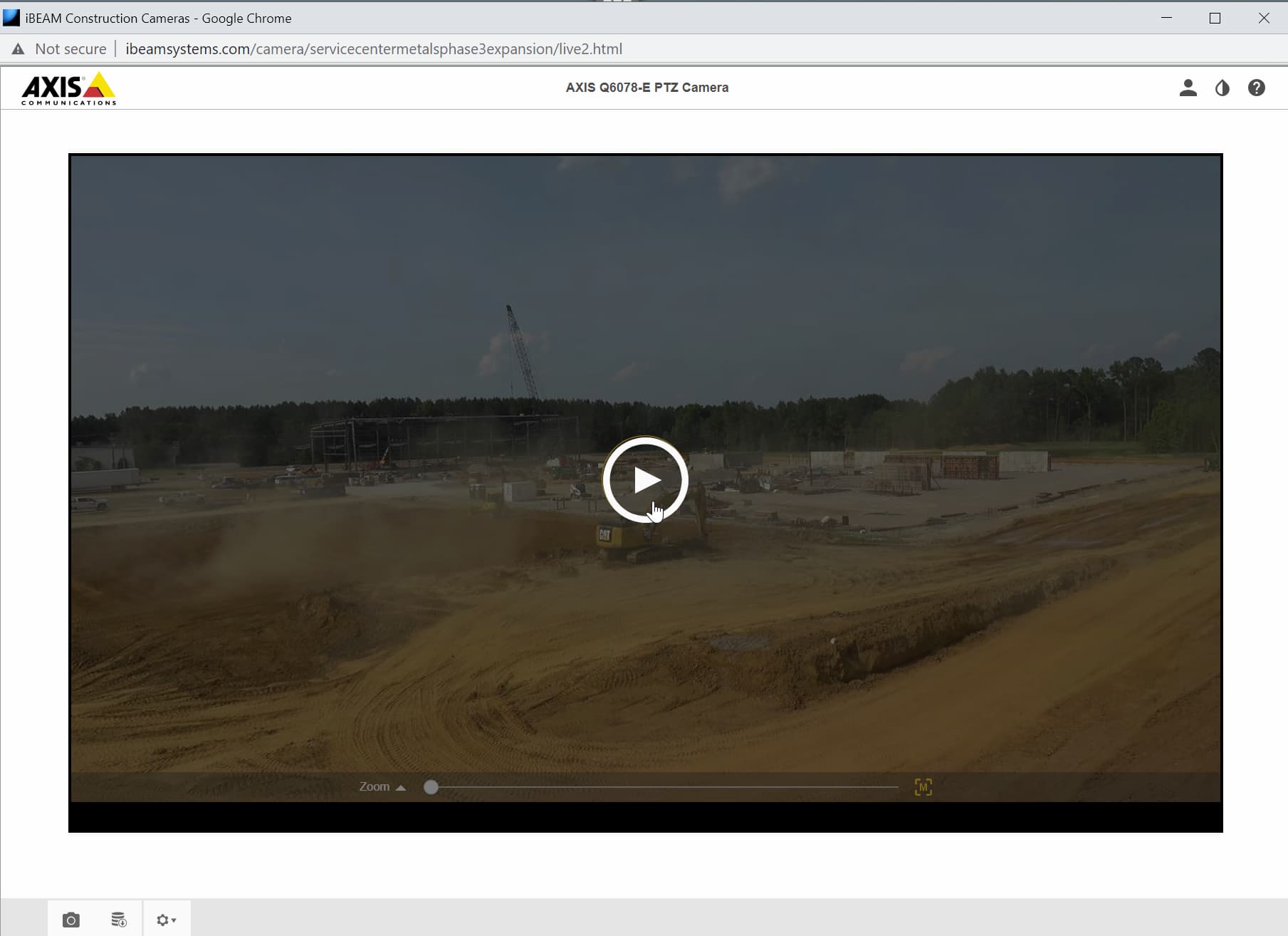 iBEAM PTZ camera live video stream